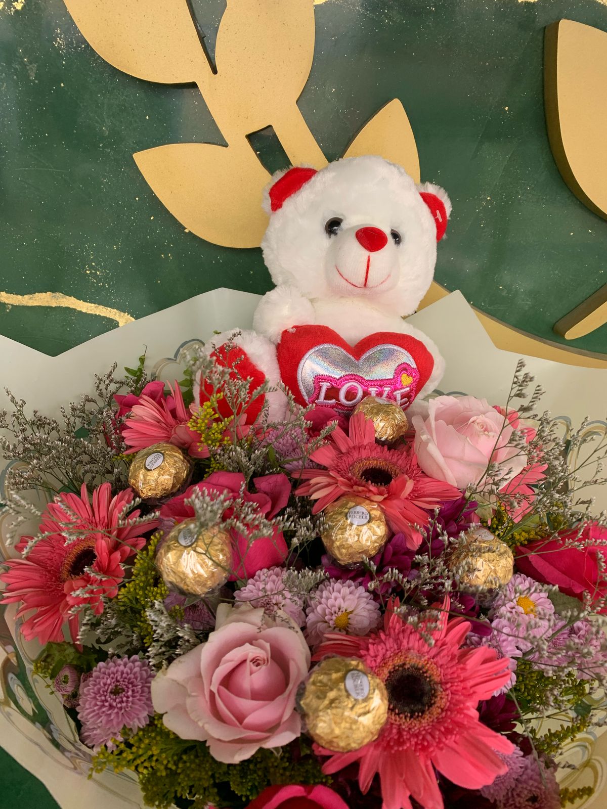 Buquê de Gérberas com Urso