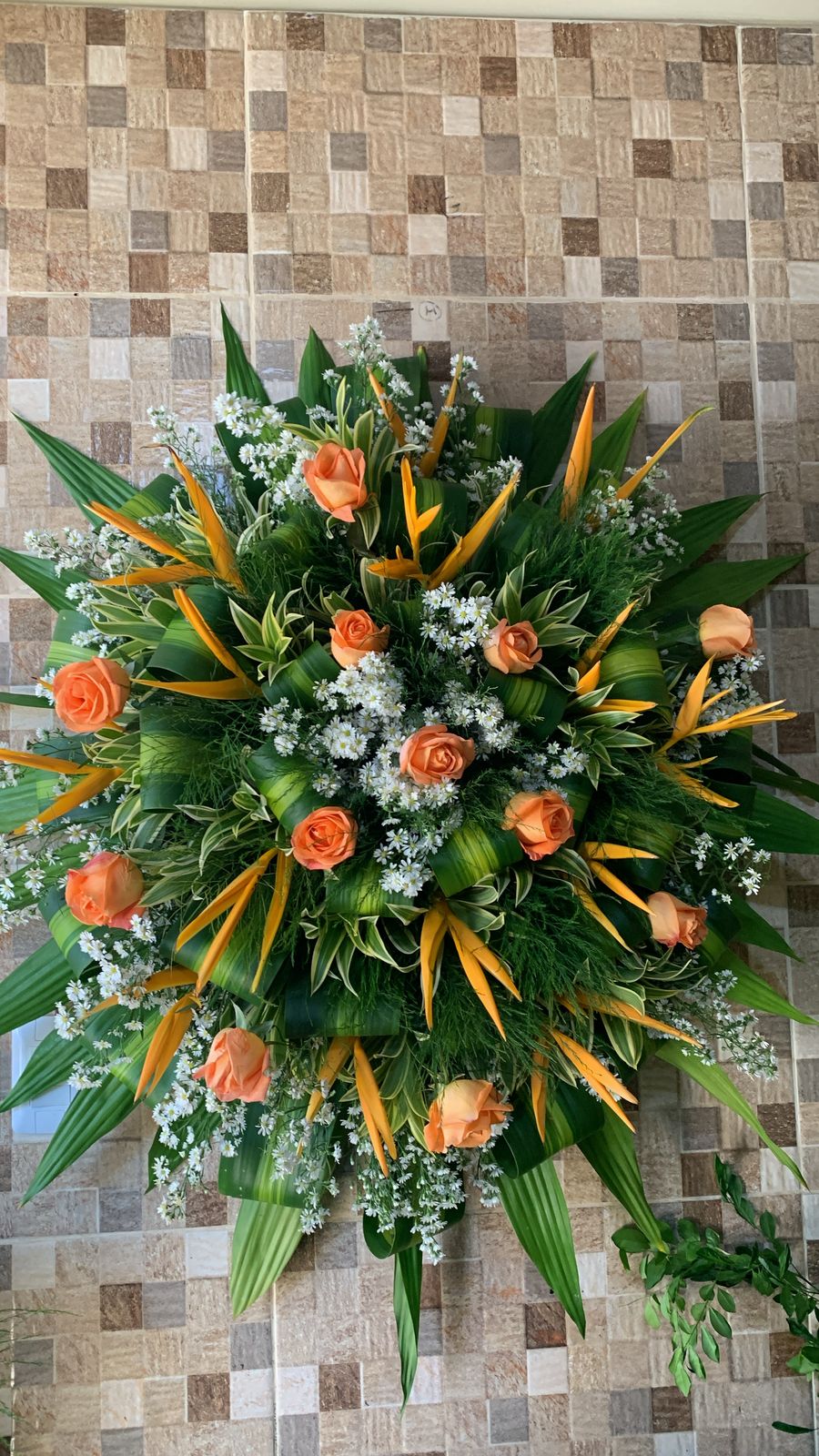 Coroa de Rosas Laranja 